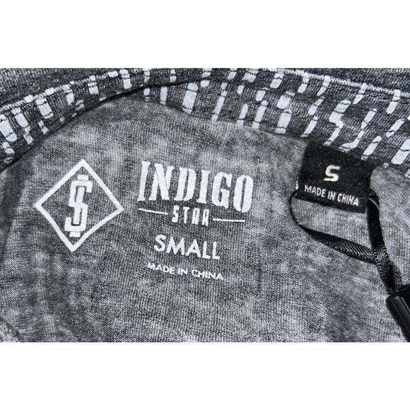 NWT Indigo Star Short Sleeve Knit Burnout Polo Small - Picture 5 of 8